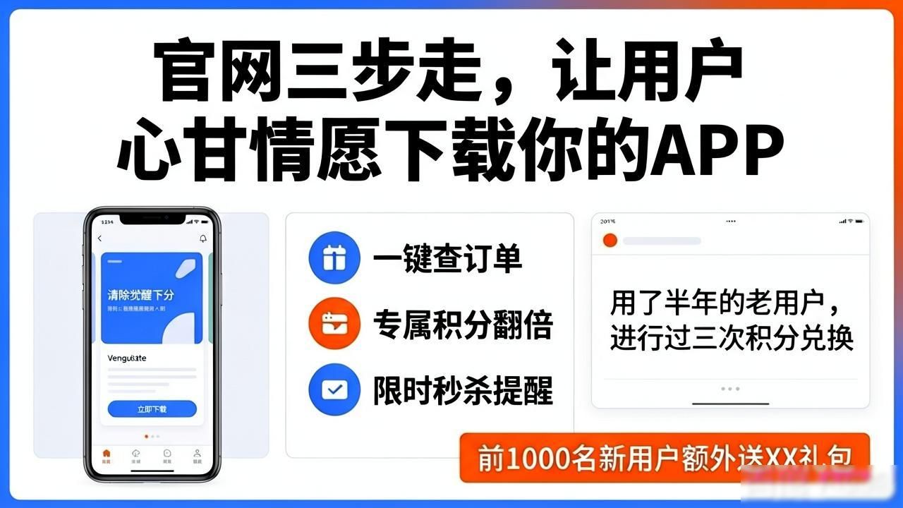 官网三步走,让用户心甘情愿下载你的APP