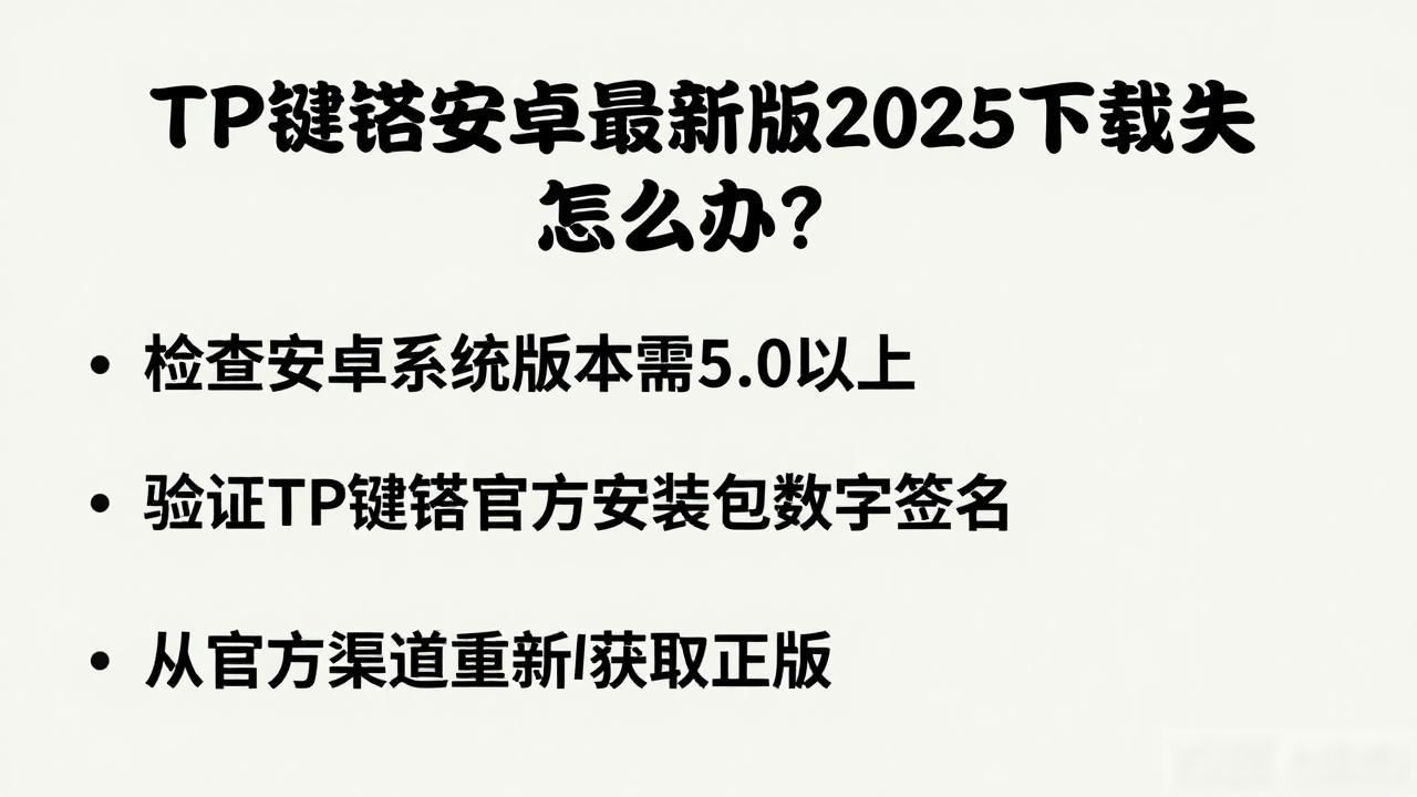 TP钱包安卓最新版2025下载失败怎么办?